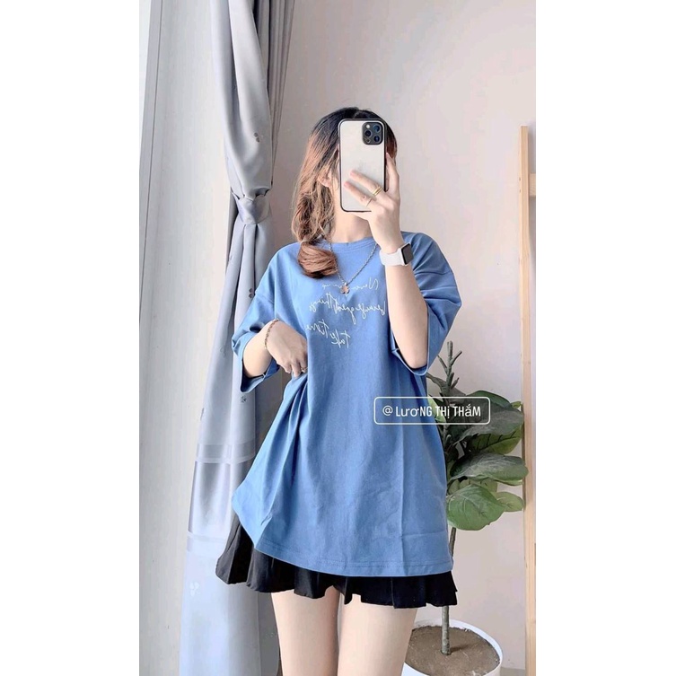 [Mã 44FASHIONSALE1 giảm 10K đơn 50K] Áo thun nữ unisex tay lỡ form rộng cổ tròn in hình chữ CaMa Store M270