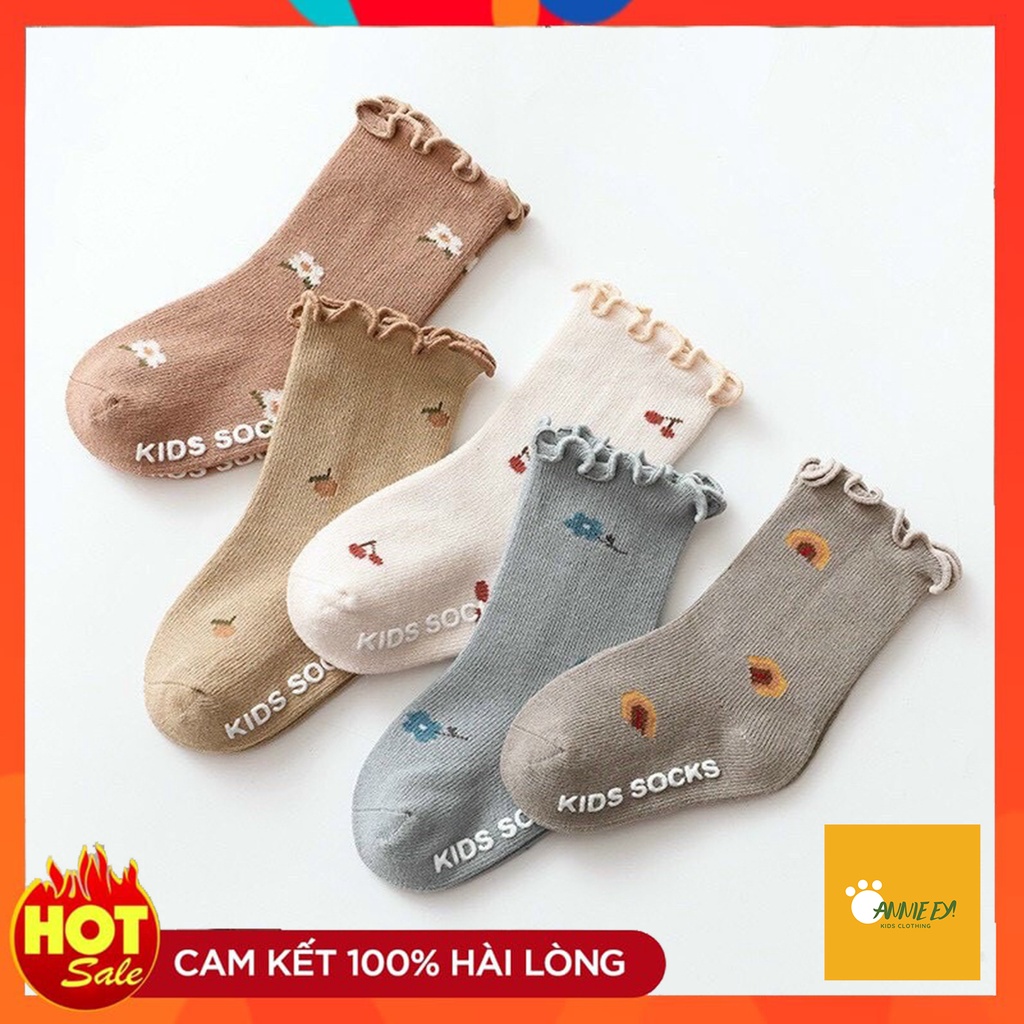 [Sẵn Hàng] Tất Cao Cổ Bé Gái Hình Hoa Quả Nemo Baby 0 - 5 Tuổi Annie Ey