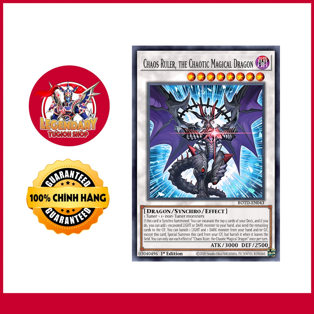 [Thẻ Bài Yugioh Chính Hãng] Chaos Ruler, the Chaotic Magical Dragon