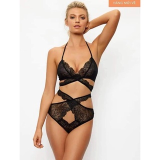 SET CHIP FASHION NOVA - Đen - Ren buộc dây