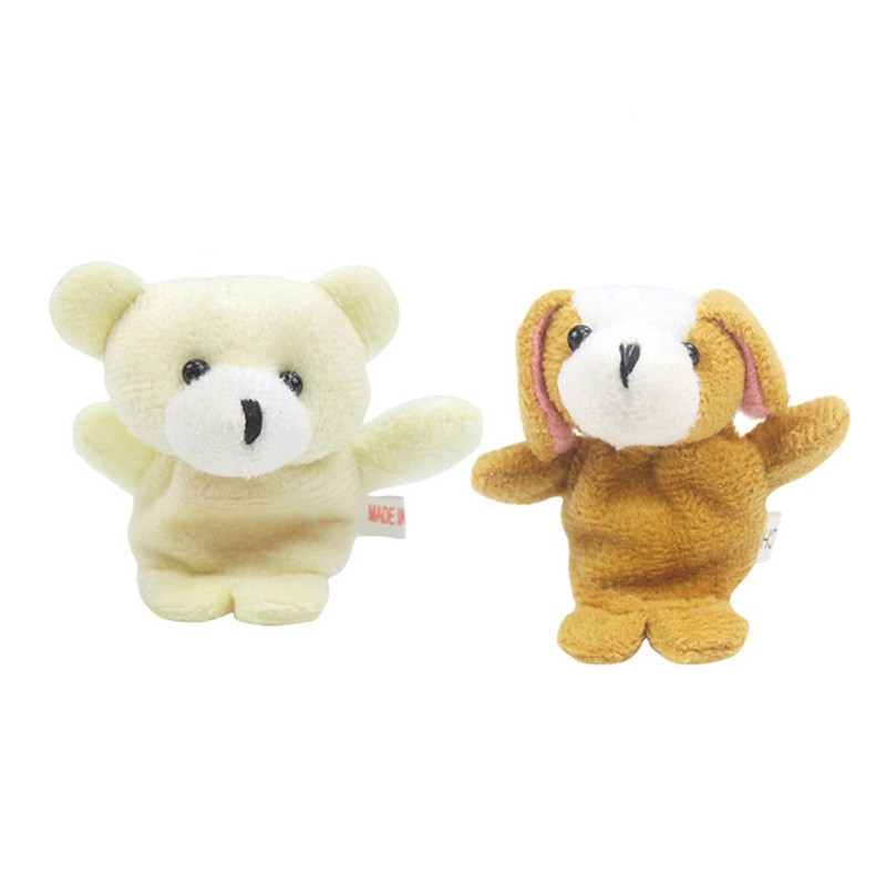 10x Cartoon Biological Animal Finger Puppet Plush Toys Child Baby Favor Dol KidsDreamMall