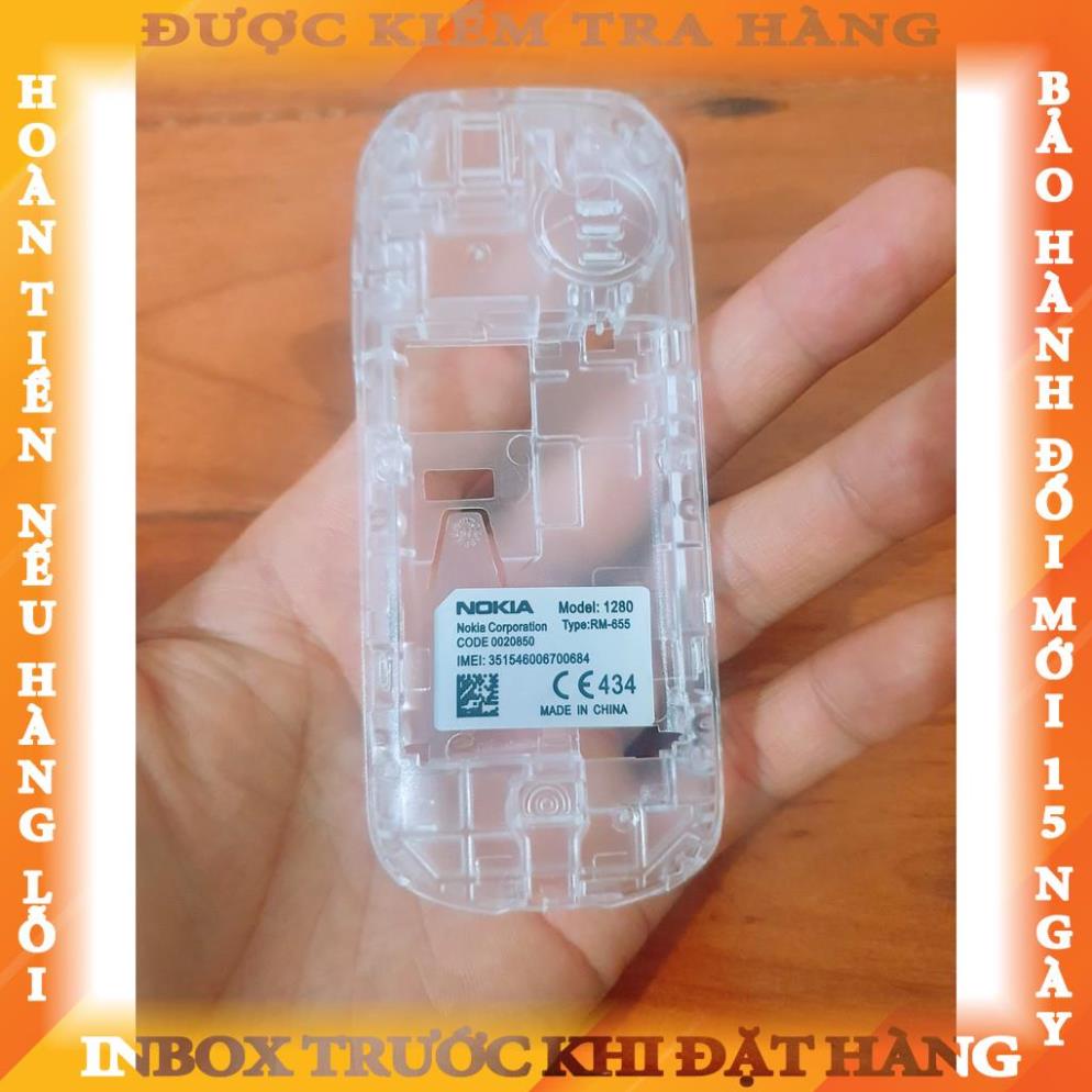 Combo Sườn + Vỏ phím Trong Suốt Cho Điện Thoại Nokia 1280 nguyenmanh