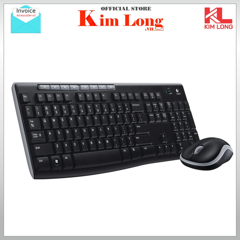 Bộ bàn phím chuột Logitech MK270 / MK270R Không Dây - Bảo hành 3 năm chính hãng