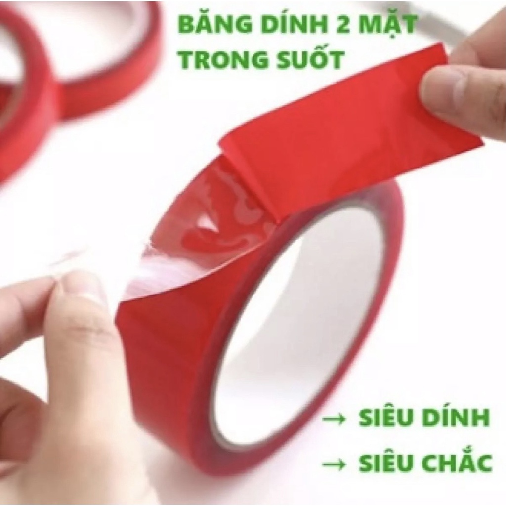 [2 Cuộn: 3M*2Cm] Keo 2 mặt trong suốt siêu dính - Băng keo cường lực 3M chuyên dụng ô tô siêu chắc