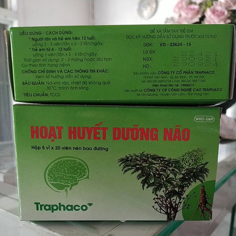 (Chính hãng 💯) Combo 3hộp Viên uống Hoạt huyết dưỡng não Traphaco Hộp100viên (có tại Nhà Thuốc)