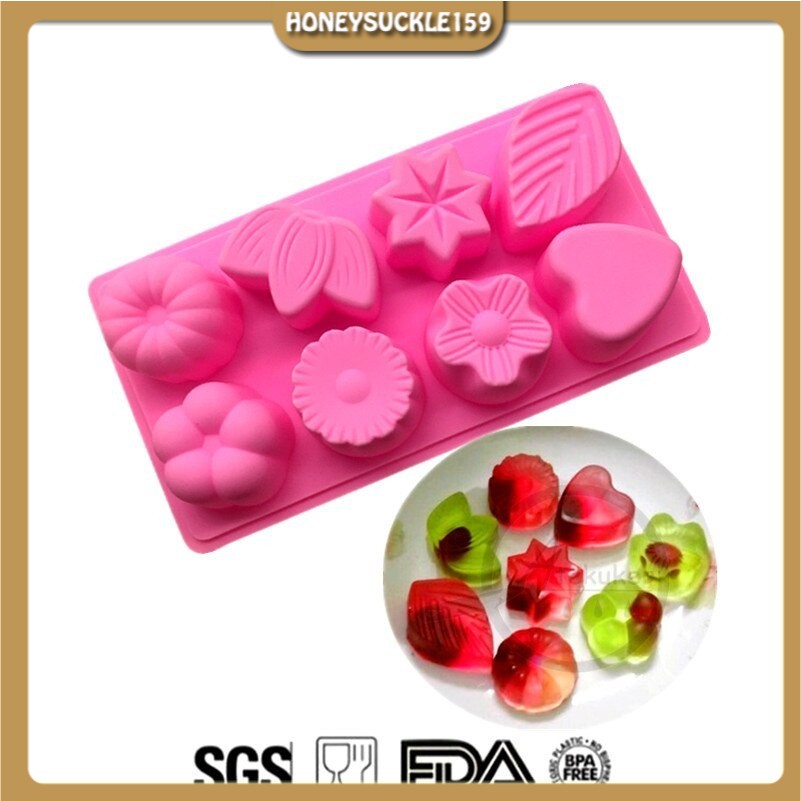 [Ảnh Thât+Video]Khuôn Silicon Đổ Socola/Thạch/Đá/Kẹochipchip/Pudding Hình Hoa Lá Trái Tim