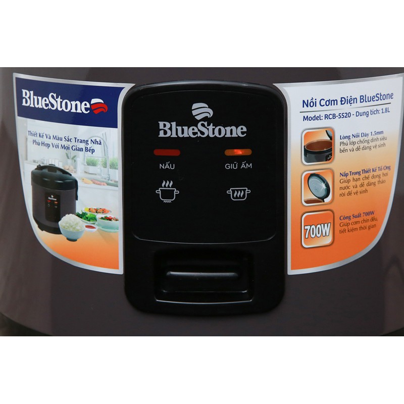 Nồi cơm điện Bluestone 1.8 lít RCB-5520- Hàng chính hãng ( Bảo hành 24 tháng toàn quốc)