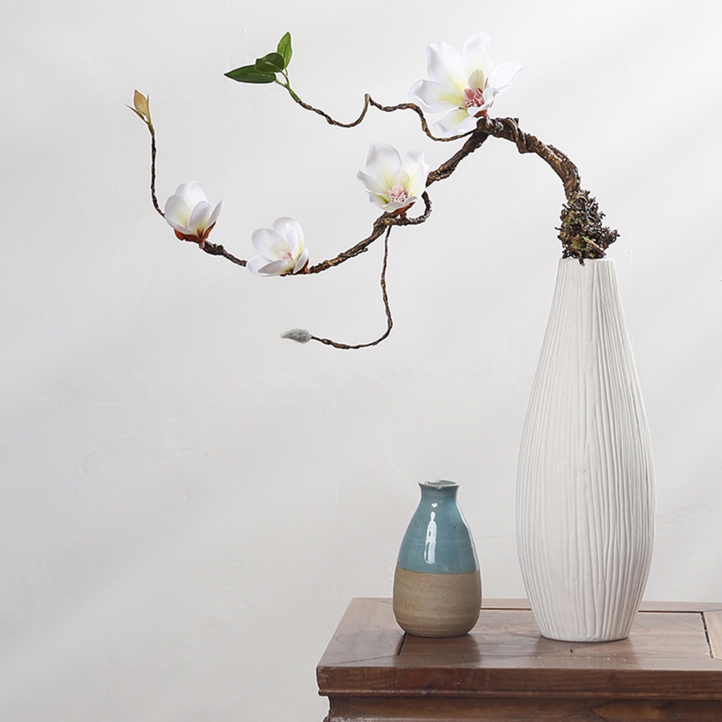Nhánh Hoa Mộc Lan Đỏ 65cm Màu Trắng / Tím / Tím Độc Đáo Trang Trí Nhà Cửa