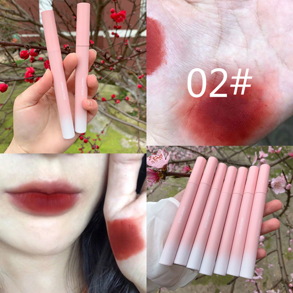 Cod Qipin Korean Velvet Matte Lip Glaze Anti Air Waterproff Makeup Lipstick Causal Party with 6 Colors | BigBuy360 - bigbuy360.vn