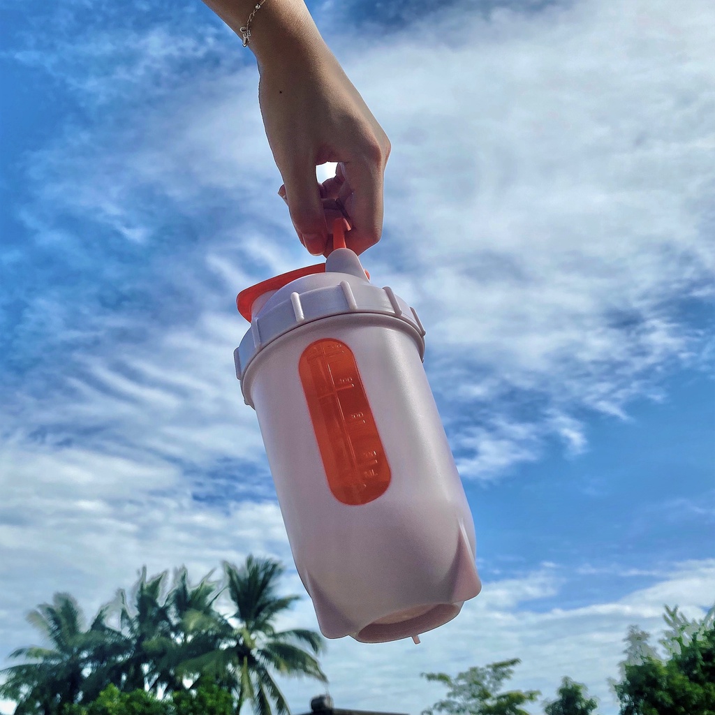 Bình đựng nước, bình lắc pha chế đồ uống, Shaker tập gym, thể thao, nhựa cao cấp chịu nhiệt , 500ml