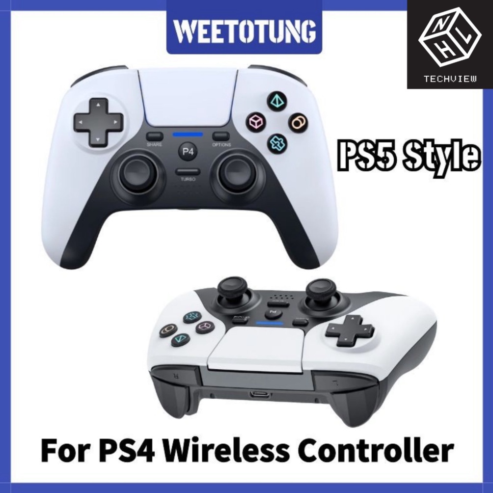 🔥Sale🔥Tay cầm chơi game P4 không dây dành cho PC, điện thoại, Laptop, Playstaion Nút bấm cực nhạy có rung và âm thanh.