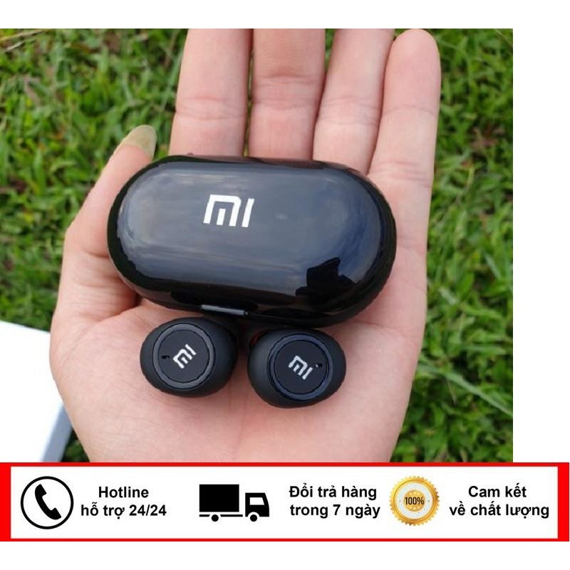 Tai Nghe Bluetooth Chính hãng Xiaomi Redmi AirDots 2 Đen 5.0 TWS Có Đốc Sạc Pin trâu