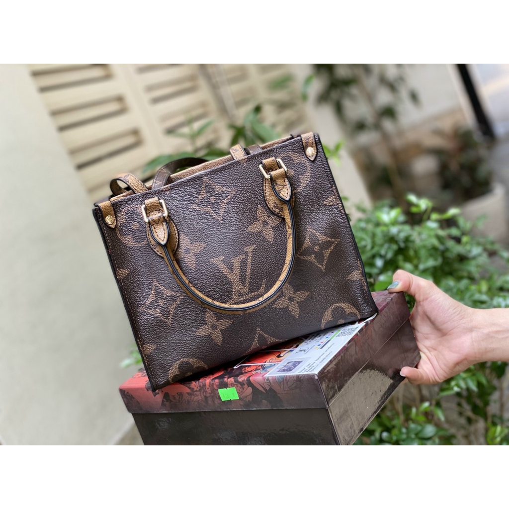 Túi xách cầu vồng họa tiết 𝐿𝑉 xanh lá size 23cm fullbox