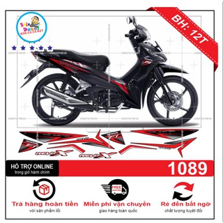 [SHIN DECAL] Tem xe wave RSX mẫu zin đỏ đen