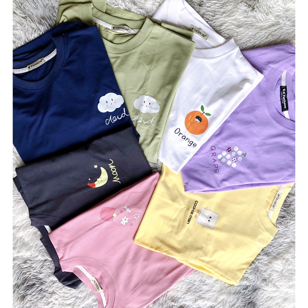 [FREE SIZE] Áo Thun Unisex Tay Lỡ Form Rộng Kiểu Dáng Basic Cho Cả Nam Và Nữ | BigBuy360 - bigbuy360.vn