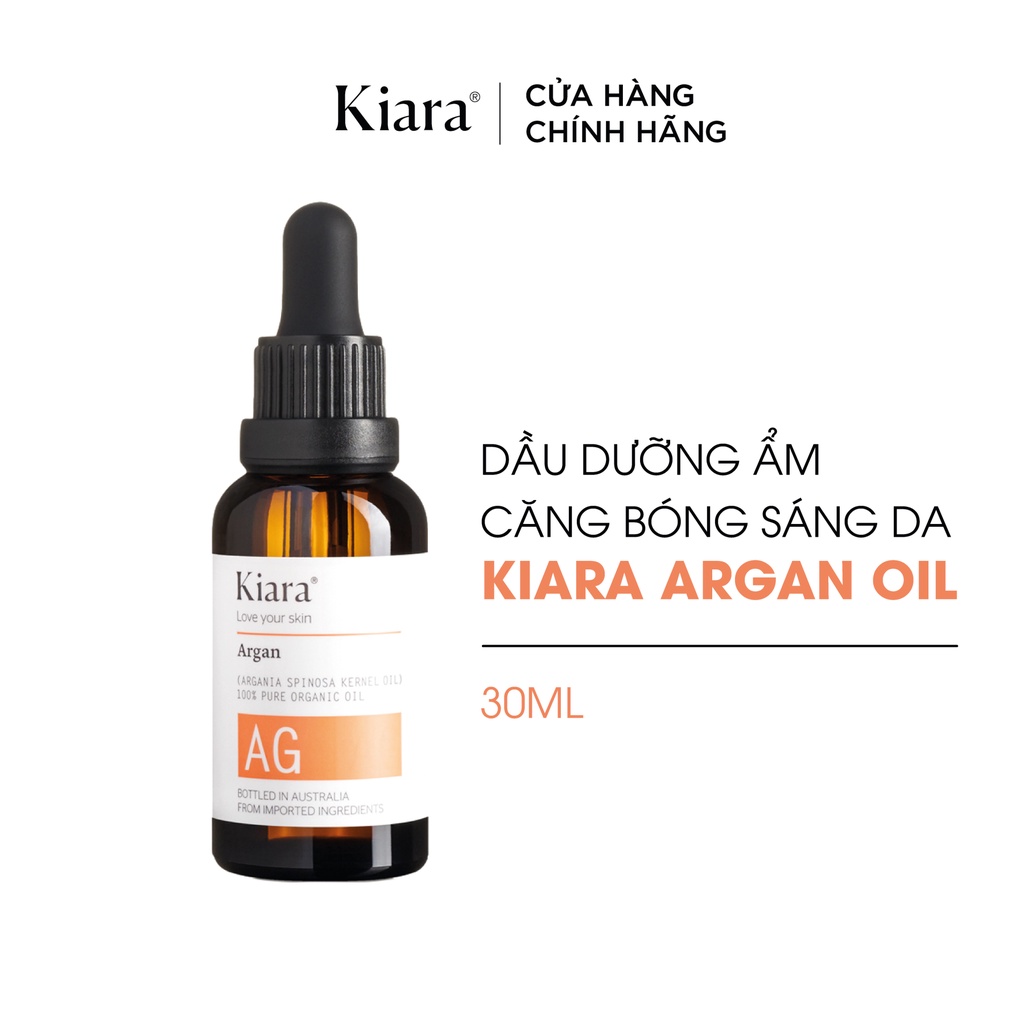 Dầu dưỡng ẩm căng bóng sáng da Kiara Argan Oil 30ml