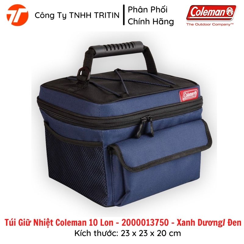 Túi Giữ Nhiệt COLEMAN 10 Lon | Xanh Dương/ Đen - Vàng Chanh/ Đen - Đỏ/ Xám |10 Cans Soft Cooler | Giữ Lạnh 4h | TRITINCO
