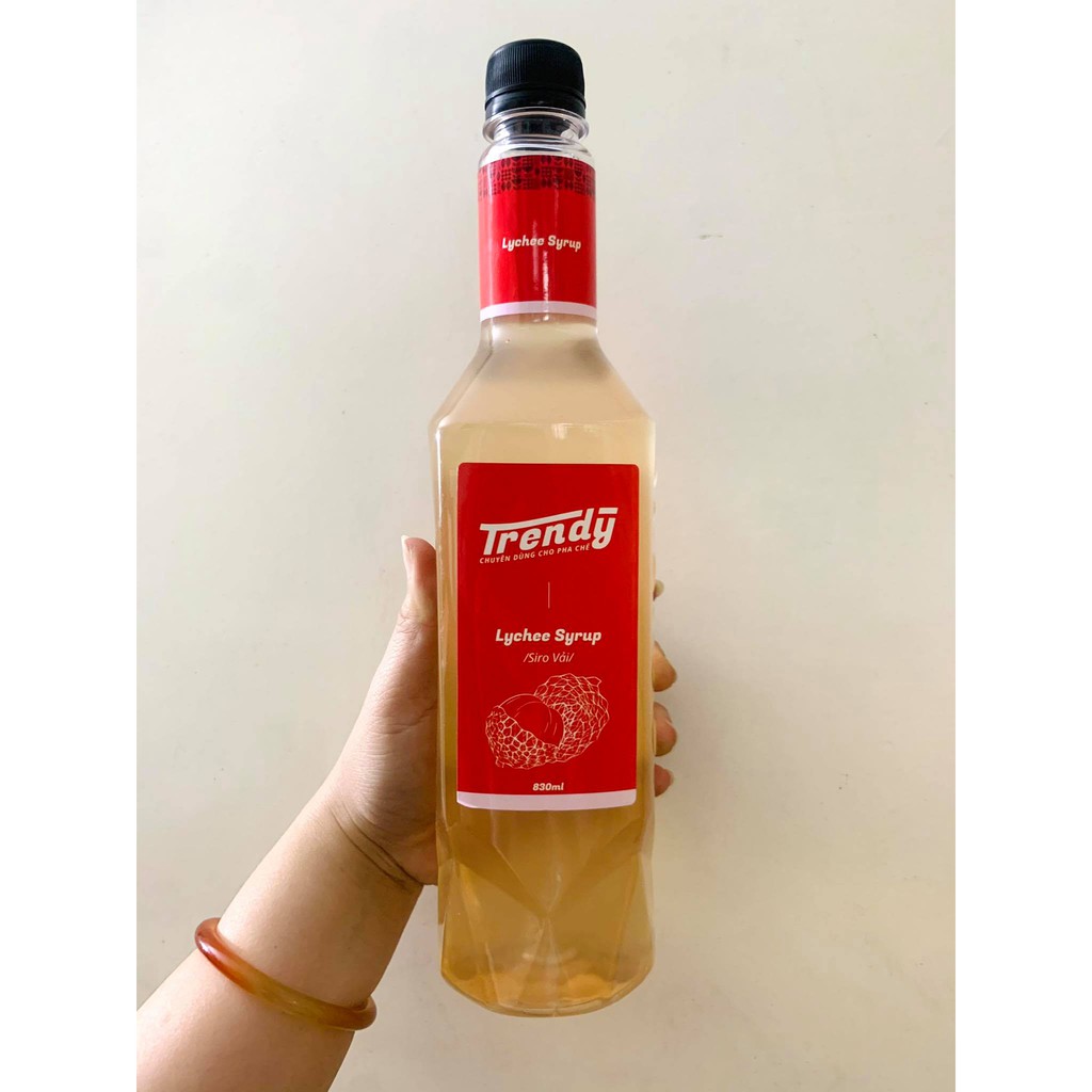 Syrup Trendy Vải/Lychee chai nhựa 830ml