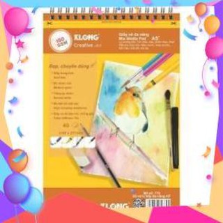 [Sổ lò xo đẹp xinh ] Sổ vẽ KLONG lò xo kép đa năng Creative Art A5 - 150 GSM - 40 tờ; MS: 770