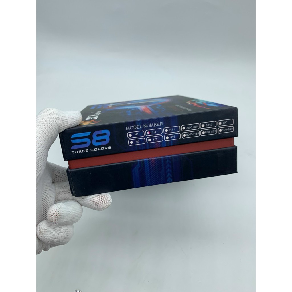 SL 2 Bóng đèn LED S8 HCL tăng sáng Tản dây thế hệ mới 3 MÀU–12V/24V–40W|Bóng Đèn Pha Ô tô Xe máy