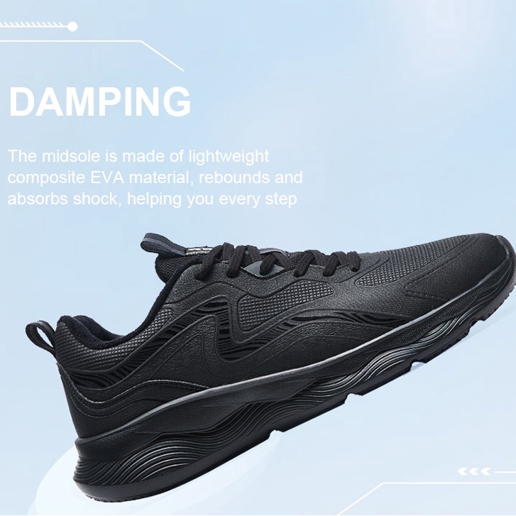 Giày thể thao chạy bộ XTEP 879419110068 có đệm khí mềm mại chống trượt thoải mái thời trang cho nam