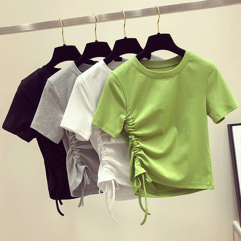 IELGY    Phụ Nữ Mùa Hè Mỏng Màu Rắn Hàng Đầu