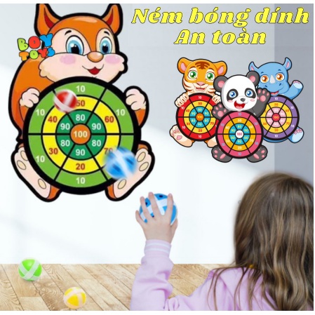 Ném Bóng Dính, Bảng Phi Tiêu Bóng Ném Dính Rèn Luyện Tính Tập Trung Cho Bé Tặng Kèm 3 Bóng _ shop KIDKID đồ chơi thôminh