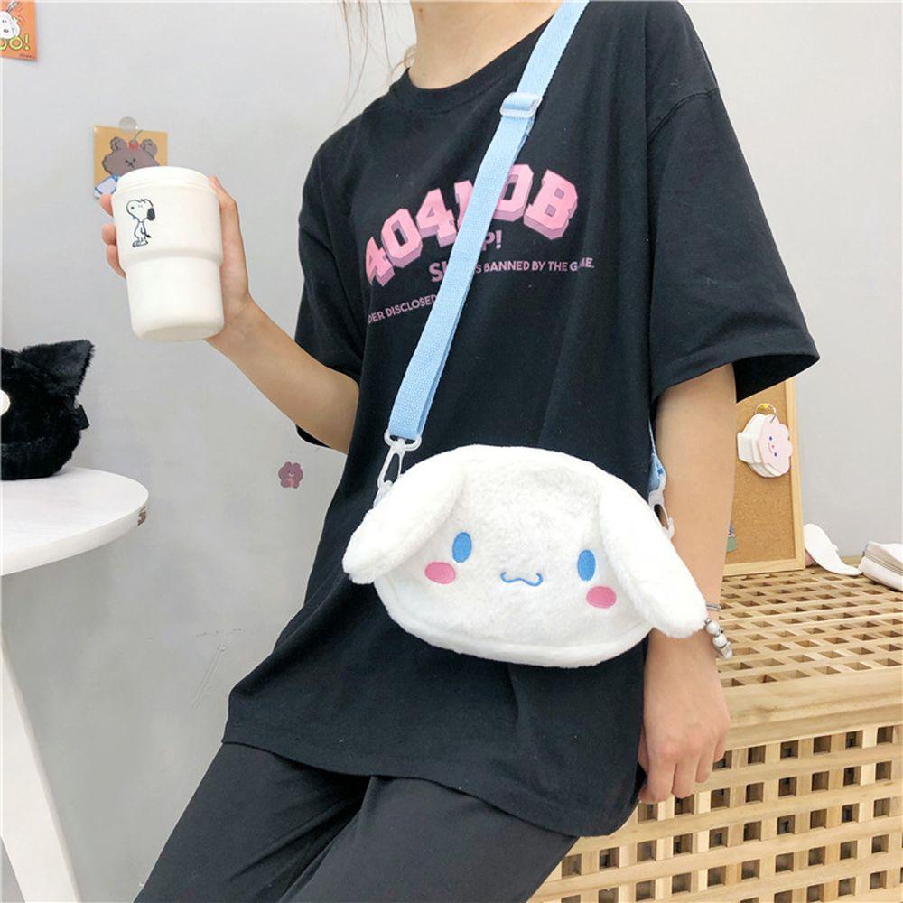 LILYES Túi Tote Đeo Chéo Đựng Điện Thoại / Tiền Xu Phối Lông Xù Kiểu Hàn Quốc