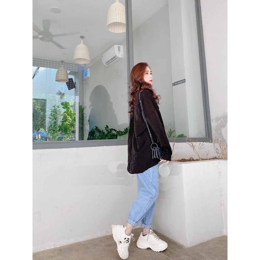 [ NY64 ] QUẦN BAGGY JEAN NỮ LƯNG CAO 6 DÂY ĐAN DỌC CÁ TÍNH MÀU XANH NHẠT LAI CUỐN CAO CẤP NITI2 ĐỦ SIZE S, M, L ĐỈNH CAO