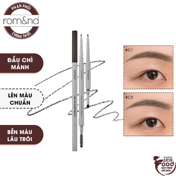 [Han All Line] Chì Kẻ Mày Nét Mảnh 3 Trong 1 Cho Đôi Chân Mày Hoàn Hảo, Sắc Nét Romand Han All Sharp Brow