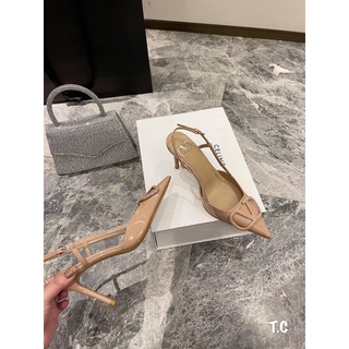 Sandal cao gót V quai mảnh fullbox