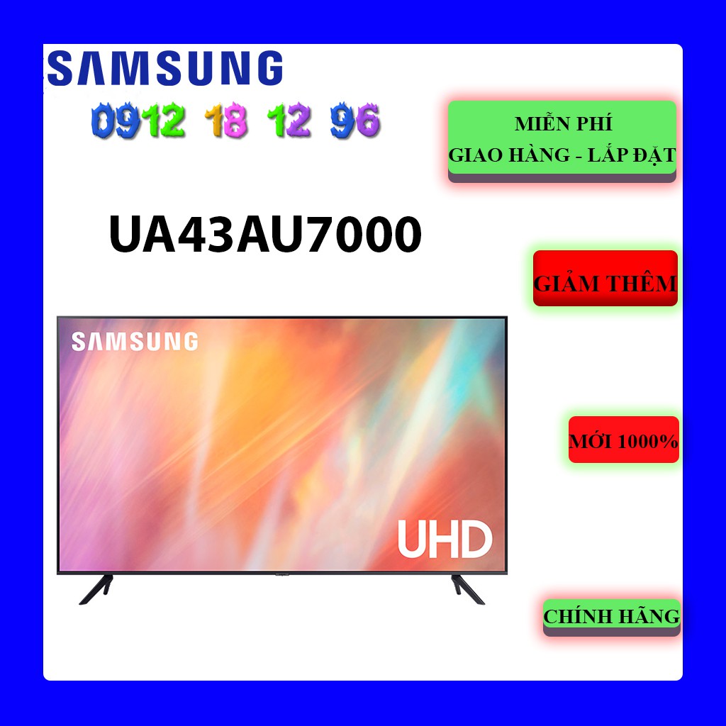 FREESHIP _ Smart Tivi Samsung UA43AU7000 4K 43 inch | 43AU7000