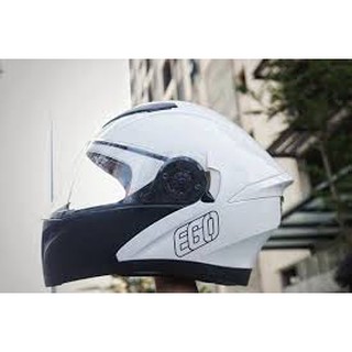 Nón bảo hiểm Lật hàm 2 kính EGO E9 (Trắng)