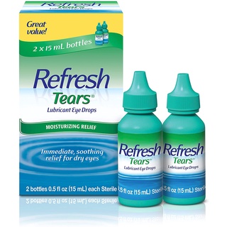 [HÀNG USA - DATE 2/2025] Hộp 2 chai nhỏ mắt Refresh Tears Lubricant Eye Drops 15ML MỸ