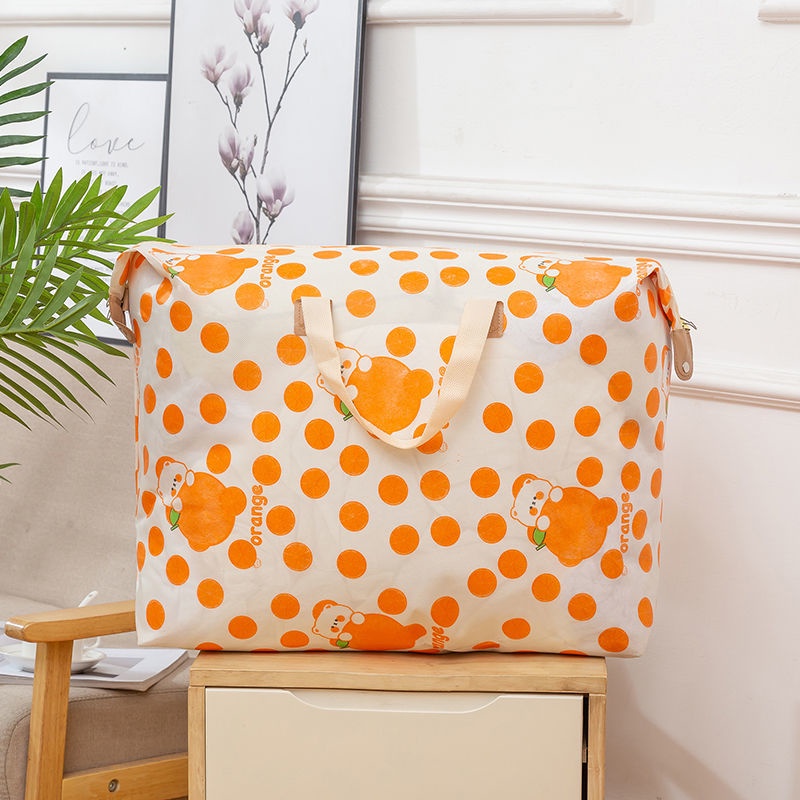 Túi Đựng Chăn Mền / Hành Lý Cỡ Lớn Có Khóa Kéo Chống Ẩm Họa Tiết Hoạt Hình Dễ Thương