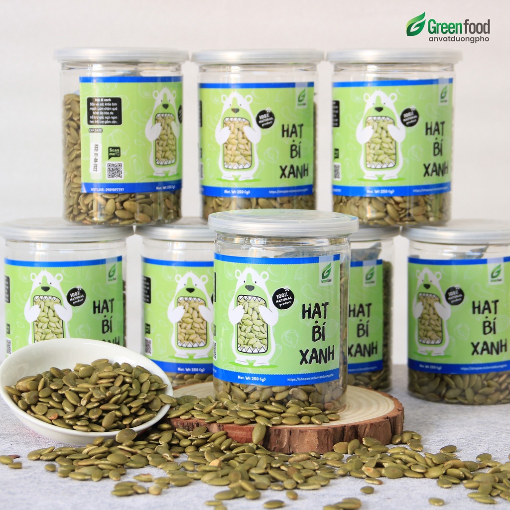 Nhân hạt bí xanh tách vỏ Green Food 100% tự nhiên tốt cho sức khỏe