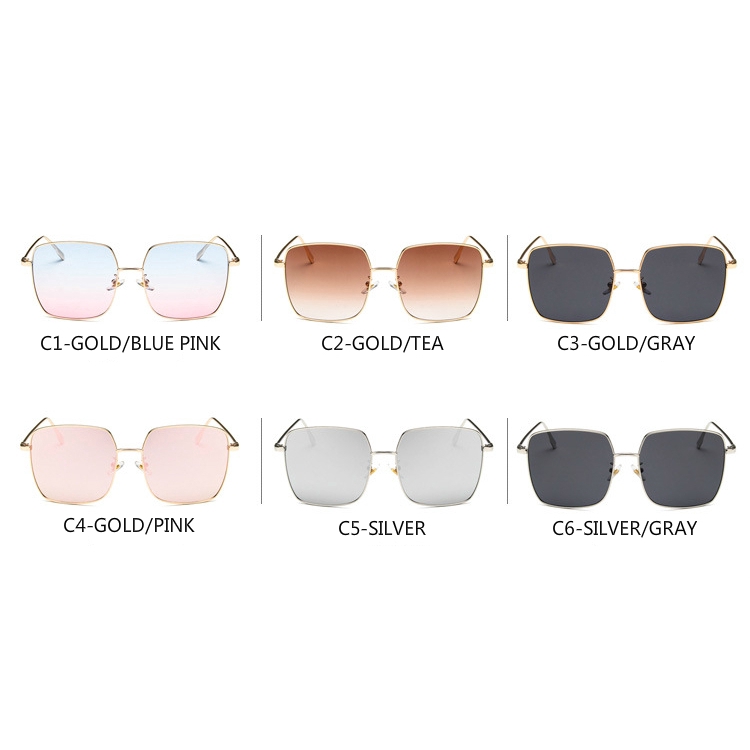 Kính Mát Gọng Kim Loại Lớn Phiên Bản Hàn Quốc Cho Nam Và Nữ