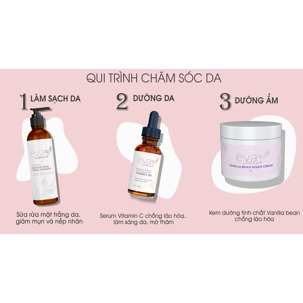 Kem Dưỡng Ẩm, Chống Lão Hóa Ban Đêm Eva Naturals Vanilla Bean Night Cream 60ml