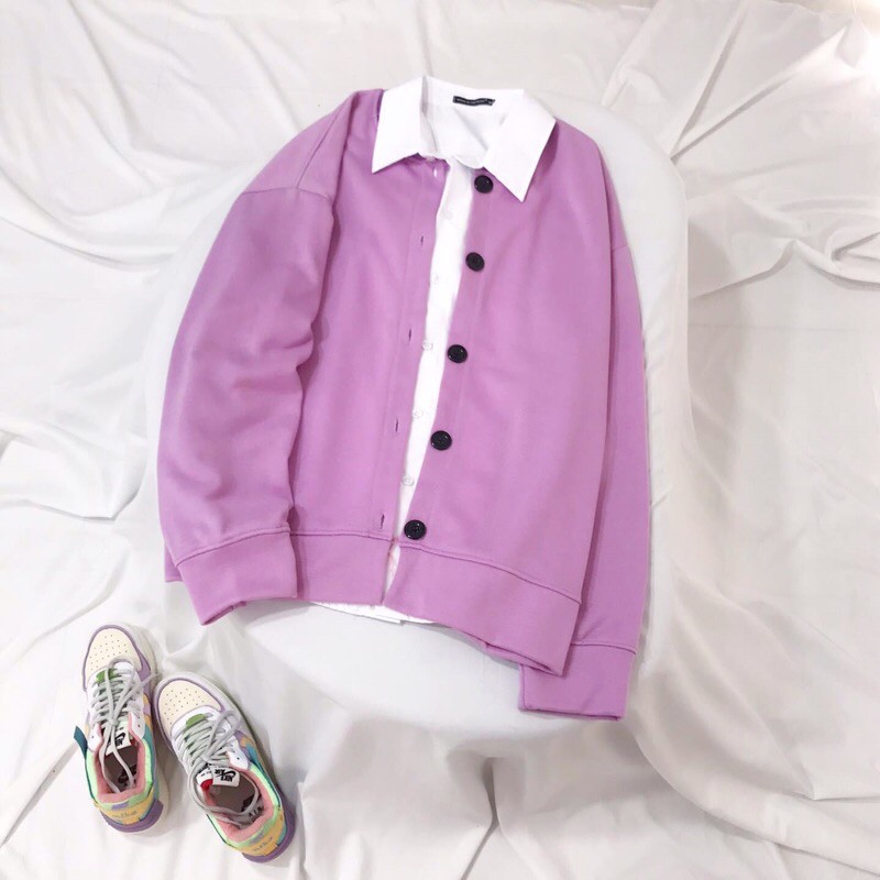 Thu ĐôngSet Áo Cardigan Basic-Sơmi Basic Unisex Ulzzang
