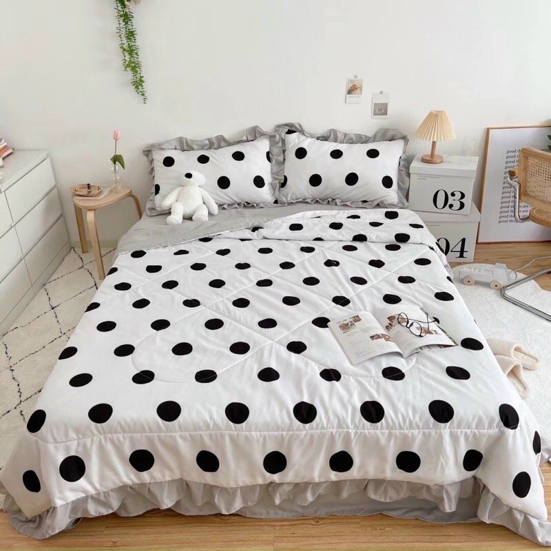 [HOT HOT] Bộ Chăn Ga Gối Cotton Đũi Bèo Chăn Chần Hè Cao Cấp Mẫu Mới 2021