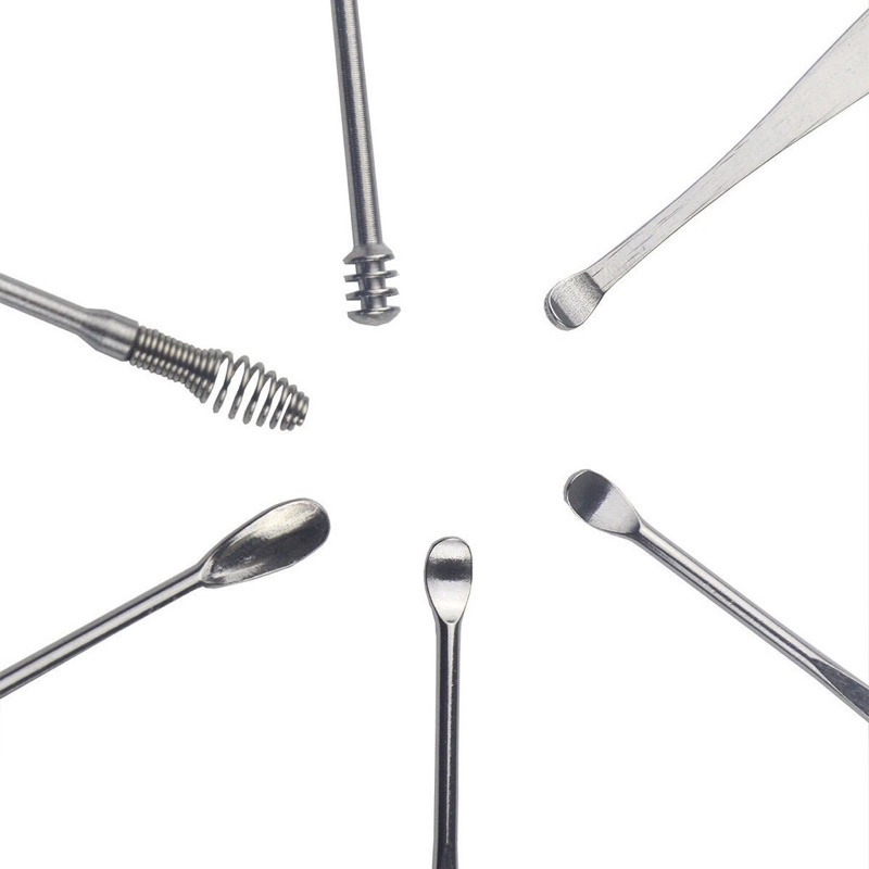 Bộ lấy rái tai, lấy ráy tai 6 món cao cấp, dáy tai bằng thép