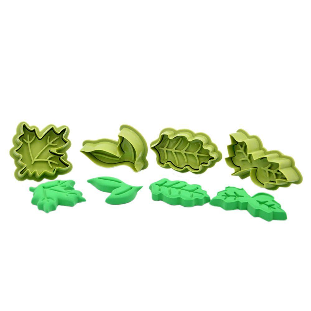 Set 4 Khuôn Làm Bánh Hình Chiếc Lá Bằng Thép Không Gỉ Tiện Dụng