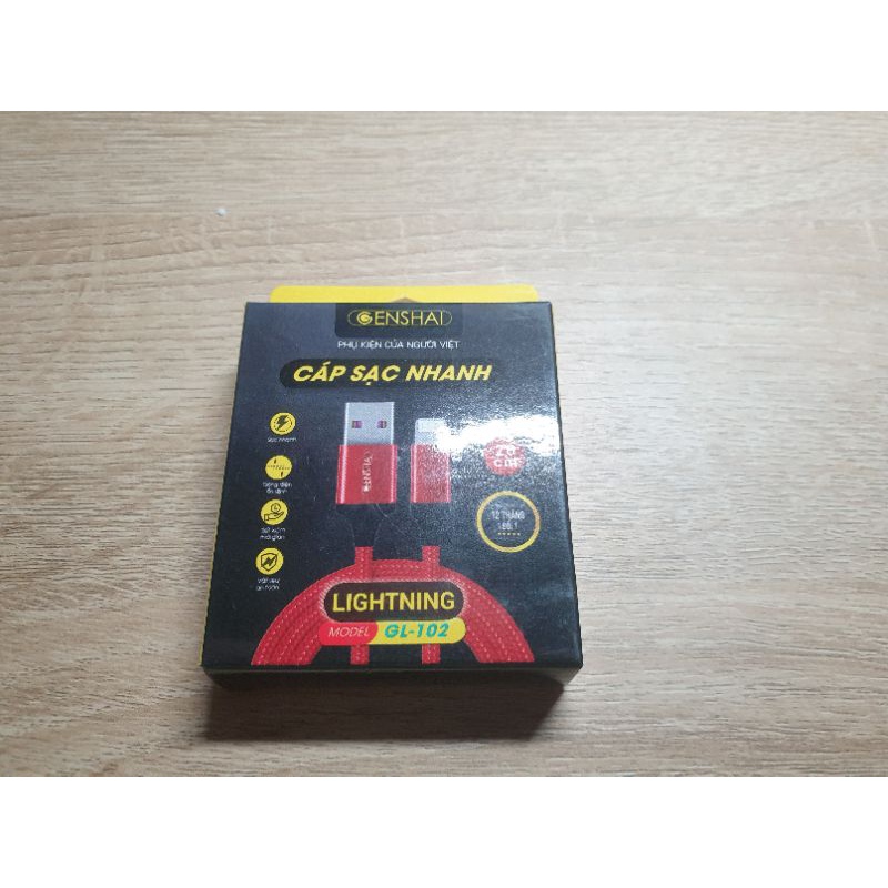 Cáp sạc iphone Genshai Lightning GL202 20cm