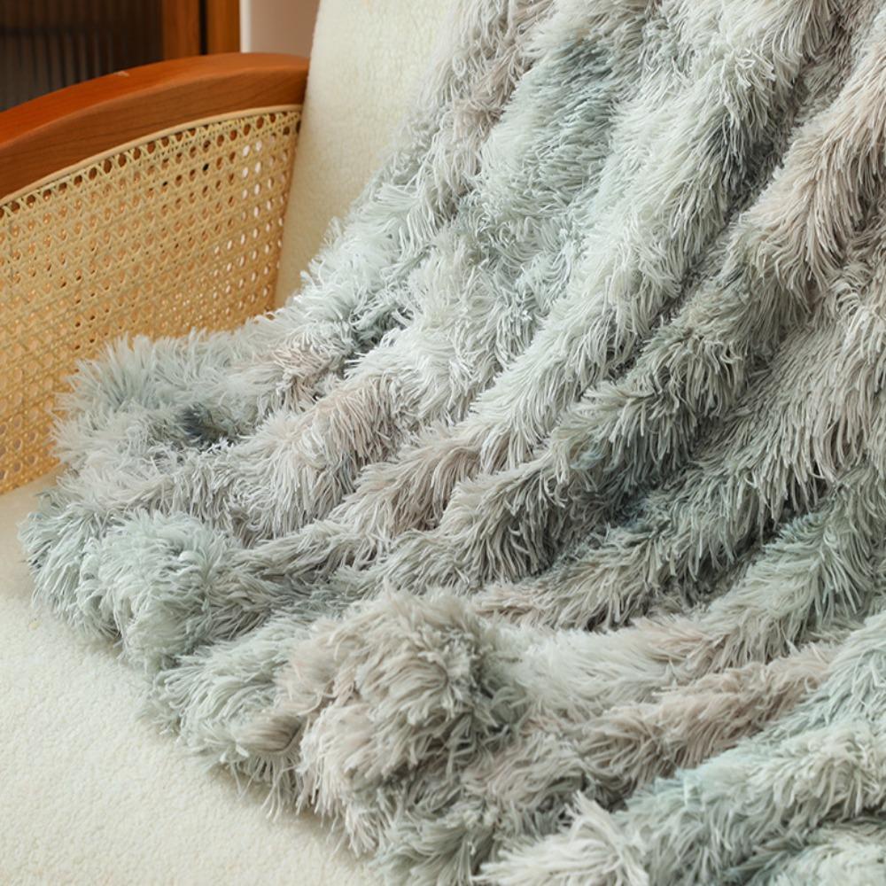 Mocho Chăn Lông Giả Hai Mặt Trang Trí Giường Sofa Giường Ngủ