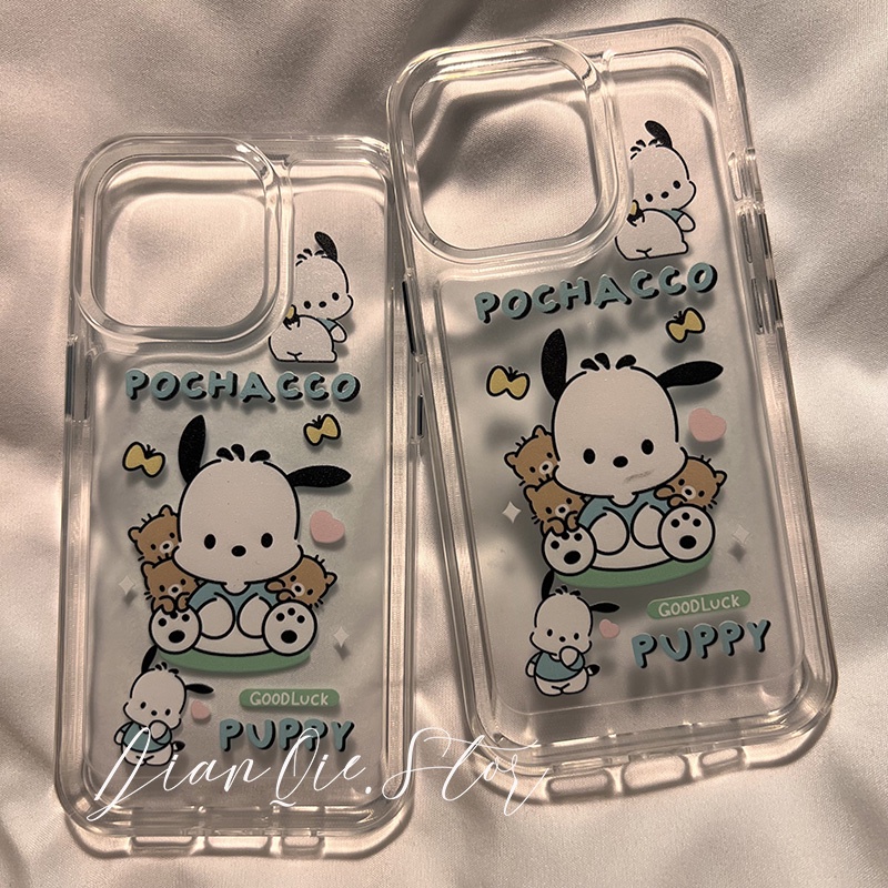 SANRIO Ốp Điện Thoại Cứng Trong Suốt Chống Sốc Hình Pochacco Dễ Thương Cho iPhone 11 13 12 X XS Pro Max xr 12 13 Mini xr