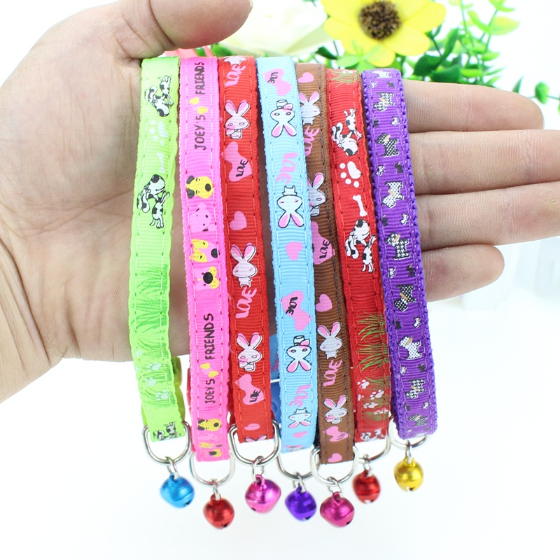 Vòng cổ cho chó mèo thú cưng TD PET gắn chuông họa tiết đáng yêu