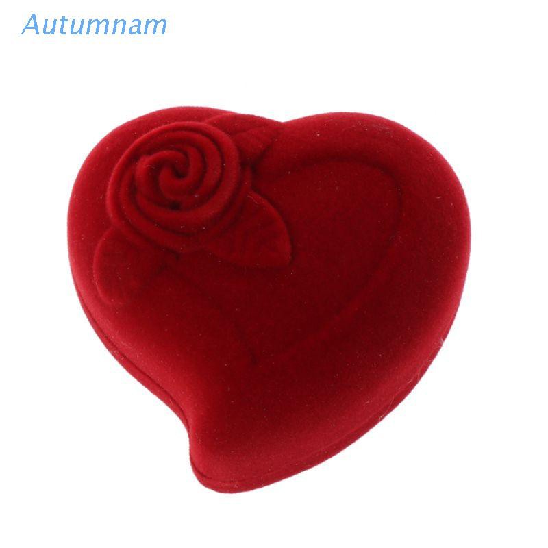 Hộp đựng trang sức hình hoa hồng bằng vải nhung