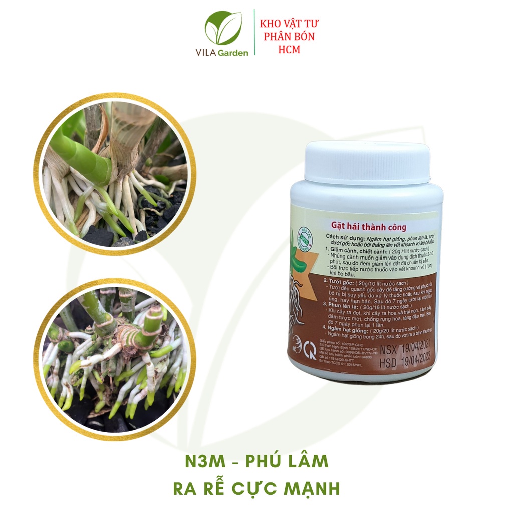 Phân Bón Lá Kích Rễ N3M lọ 100g, Ra Rễ Cực Mạnh