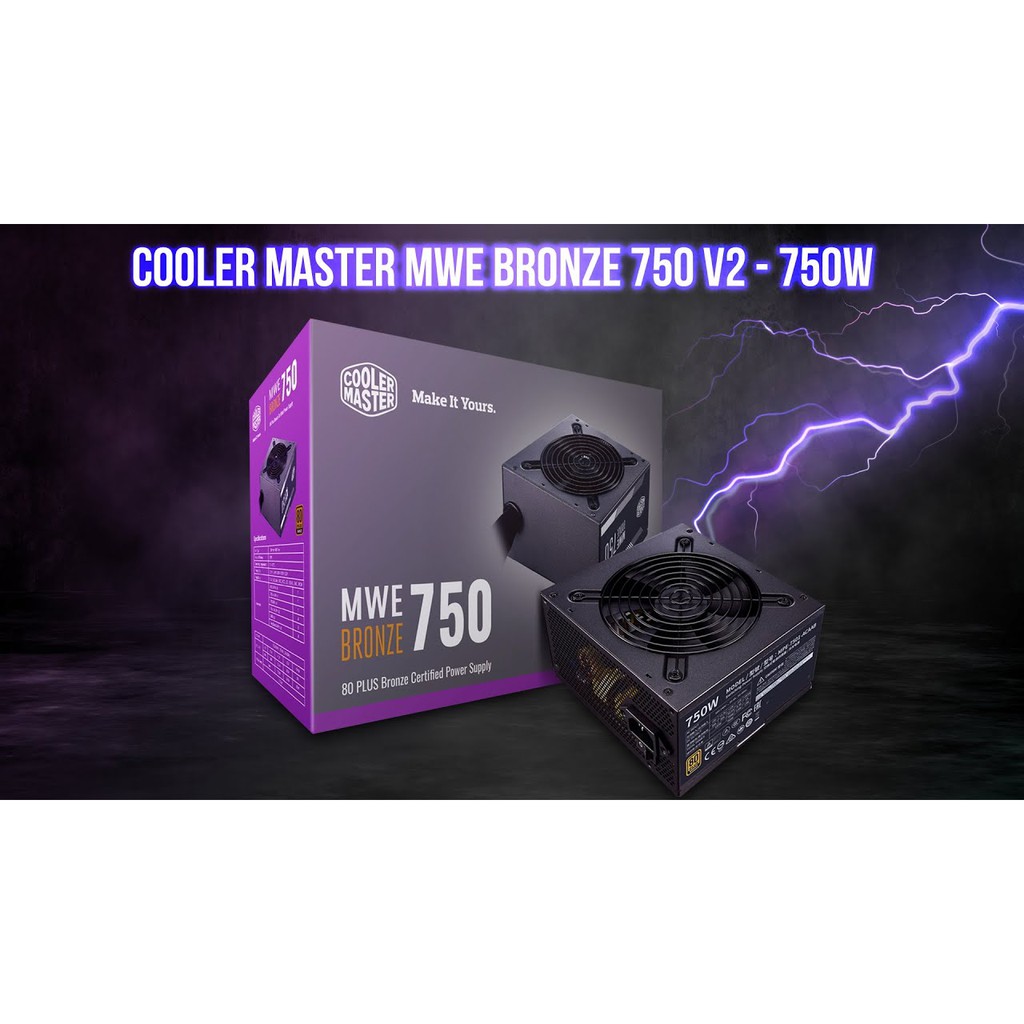 Nguồn PC COOLER MASTER MWE 700W/750W công suất thật chính hãng sơn tĩnh điện siêu mát siêu bền bảo hành 36 tháng 1 đổi 1