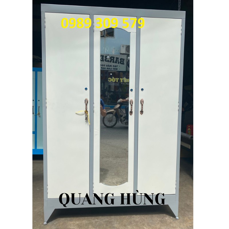 TỦ SẮT 3 CÁNH CAO 1M8 X NGANG 1M2 CAO CẤP HCM